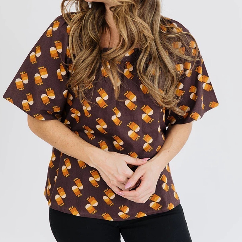 NWT Mata Traders boho cotton Alexis Top Desert Small